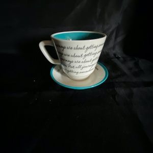 Hallmark Mug and Saucer Set "Not all Journeys Are About GettingSomehwere.